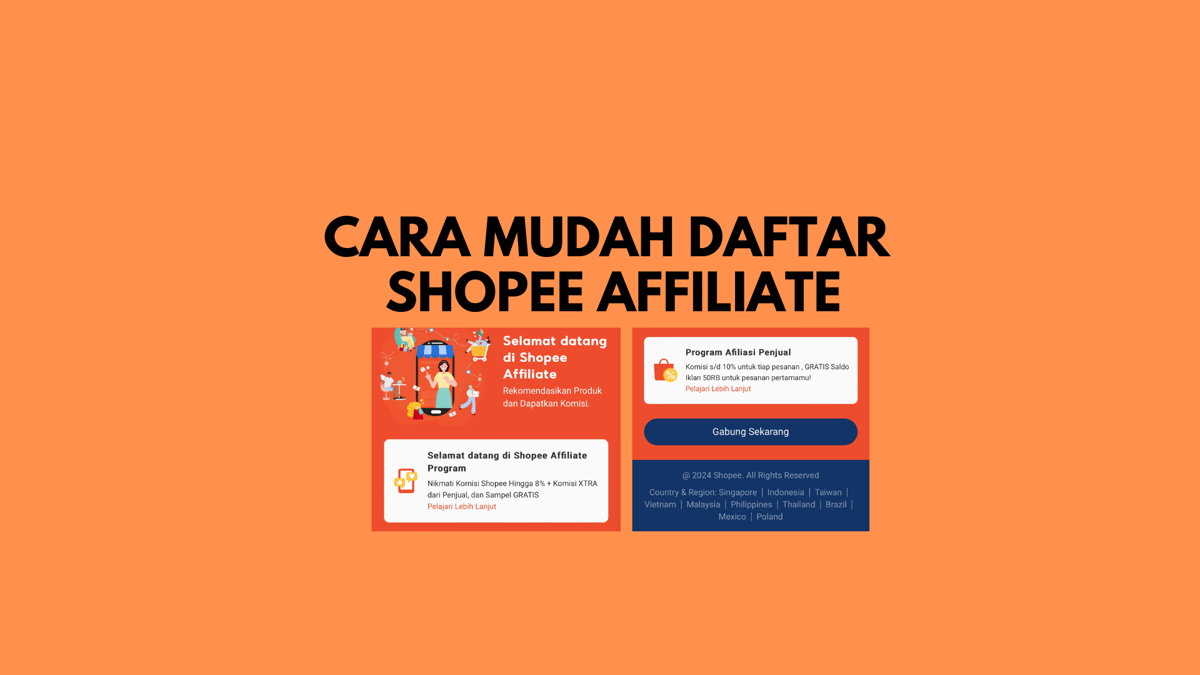 image for VIDEO CARA MUDAH DAFTAR SHOPEE AFFILIATE HANYA 5 MENIT  button