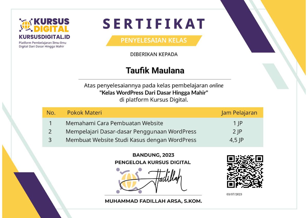 Image for Our Sertification