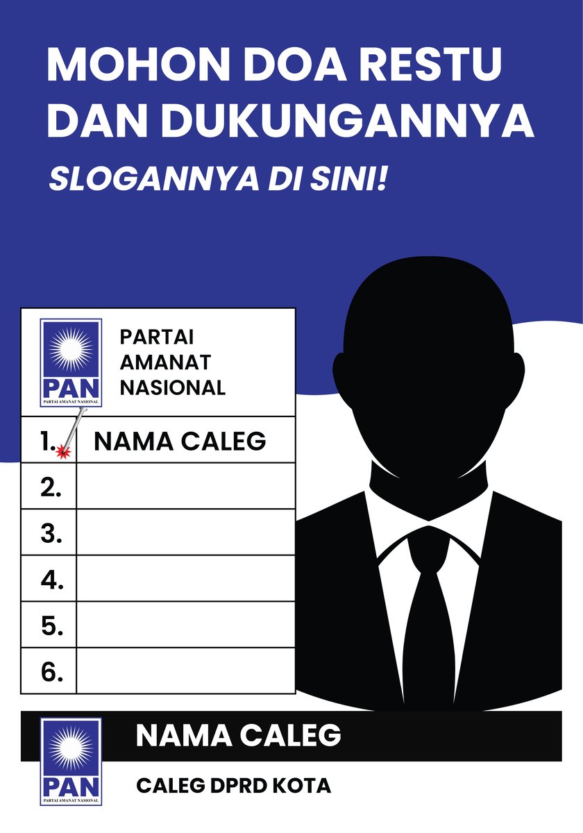 image for Spanduk Caleg PAN button
