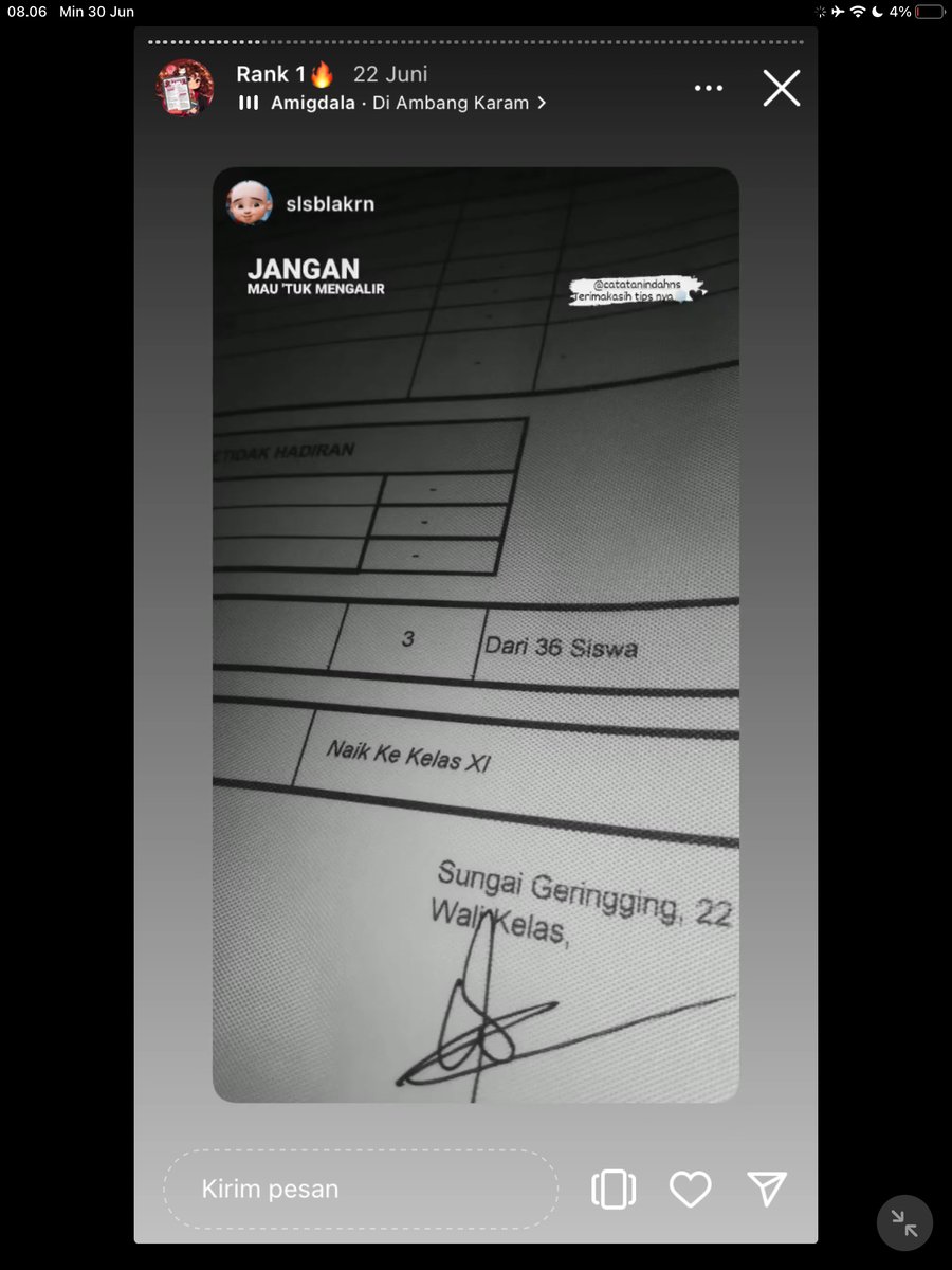 Image for FOTO KORBAN KECANDUAN BELAJAR PAKE "CATATAN INDAH" (GESER GAMBAR/CEK HIGHLIGHT IG CATATANINDAHNS BAGIAN "RANK 1"
