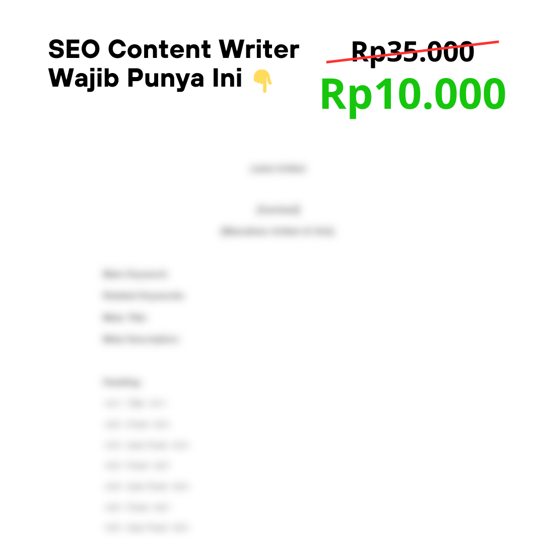 Highlight image for [Only 10K] Template SEO Content Writing 📋