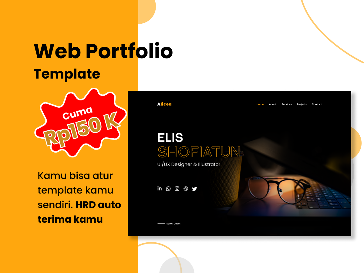 image for [MIDDLE] Website Portofolio Template button