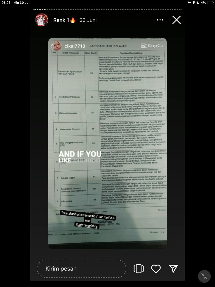 Image for FOTO KORBAN KECANDUAN BELAJAR PAKE "CATATAN INDAH" (GESER GAMBAR/CEK HIGHLIGHT IG CATATANINDAHNS BAGIAN "RANK 1"
