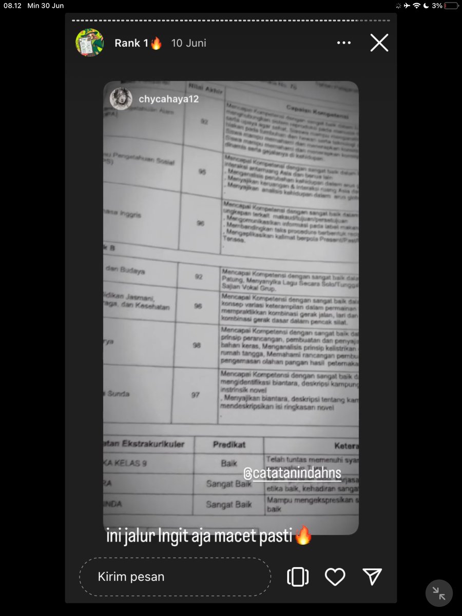 Image for FOTO KORBAN KECANDUAN BELAJAR PAKE "CATATAN INDAH" (GESER GAMBAR/CEK HIGHLIGHT IG CATATANINDAHNS BAGIAN "RANK 1"