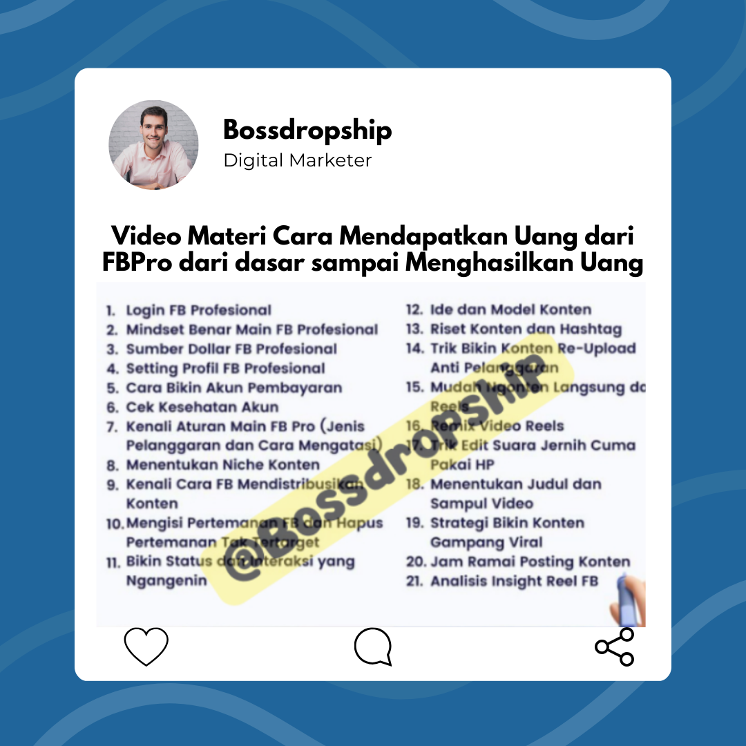 image for Video Materi Cara Mendapatkan Uang dari FBPro dari dasar sampai Menghasilkan Uang button
