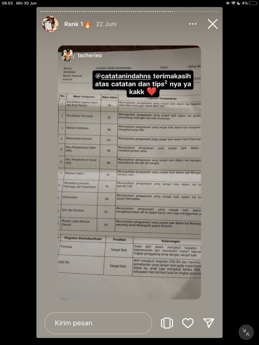 Image for FOTO KORBAN KECANDUAN BELAJAR PAKE "CATATAN INDAH" (GESER GAMBAR/CEK HIGHLIGHT IG CATATANINDAHNS BAGIAN "RANK 1"