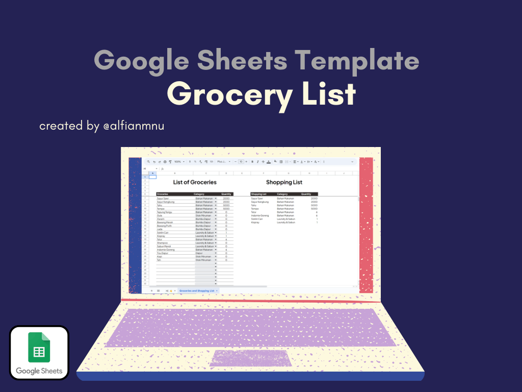 image for Grocery List - Google Sheet Template button