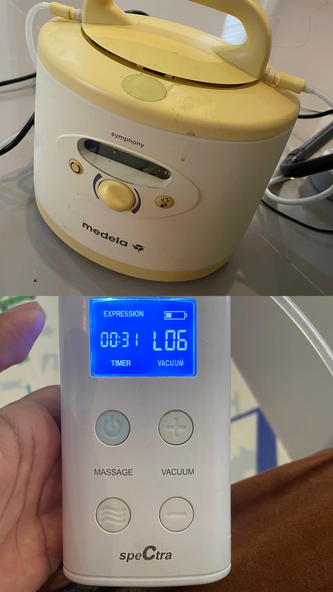 image for Breast pump review button