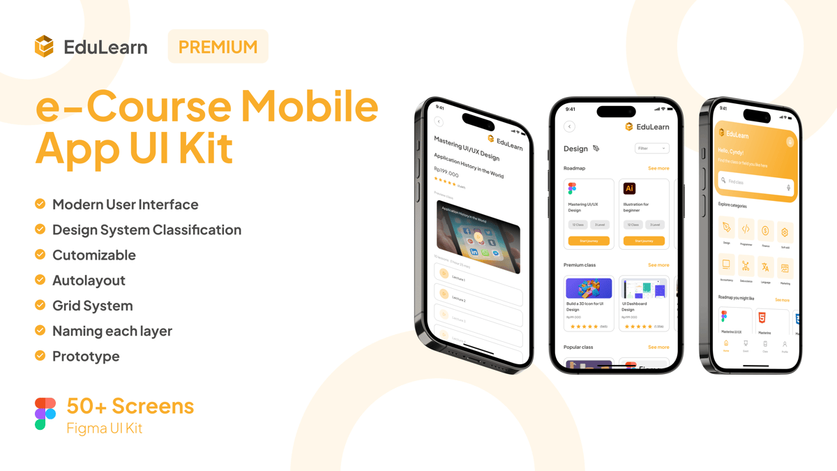image for [PREMIUM] EduLearn Mobile App UI Kit button