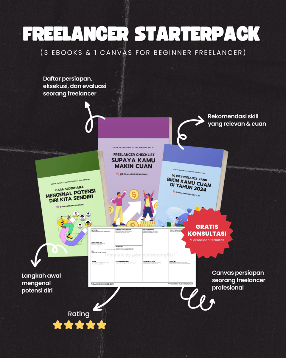 image for [PROMO Freelancer Starterpack, 3 E-book, 1 Canvas, 1x Konsultasi. button