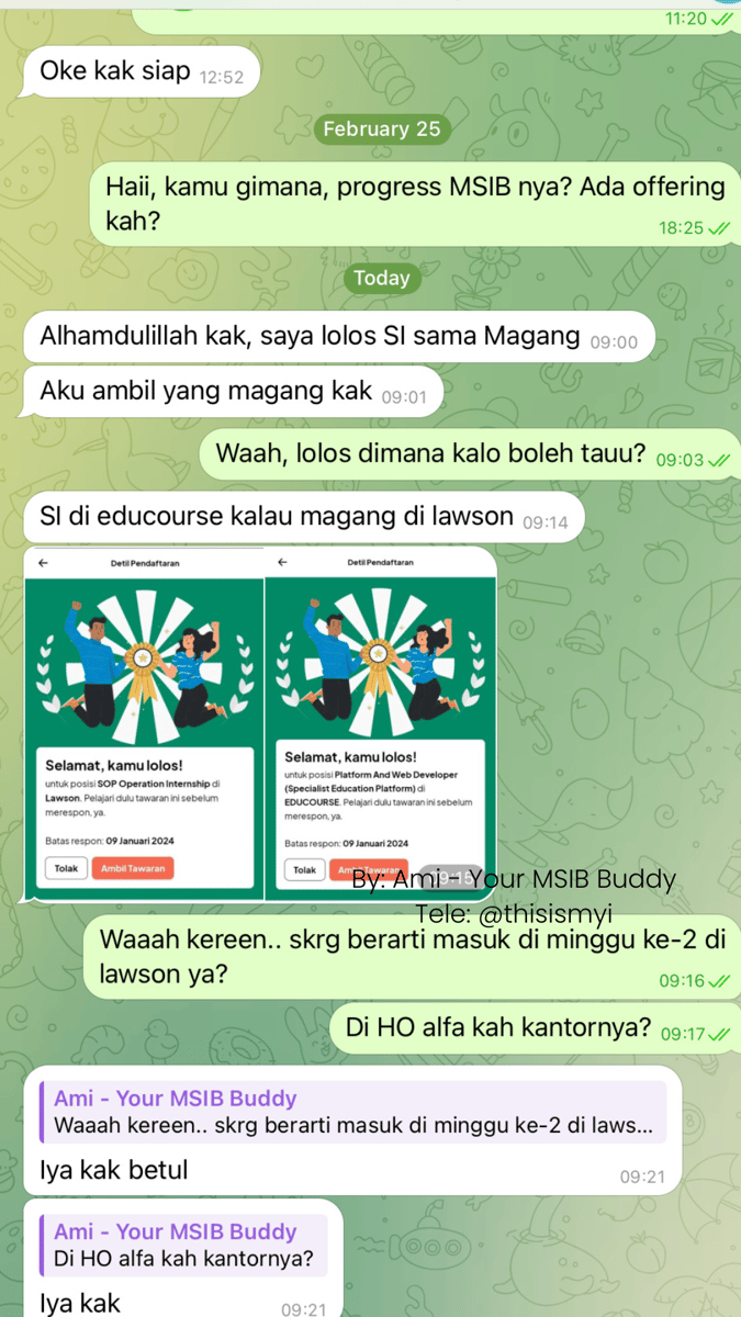 Image for Testimoni Bimbingan MSIB Batch 6