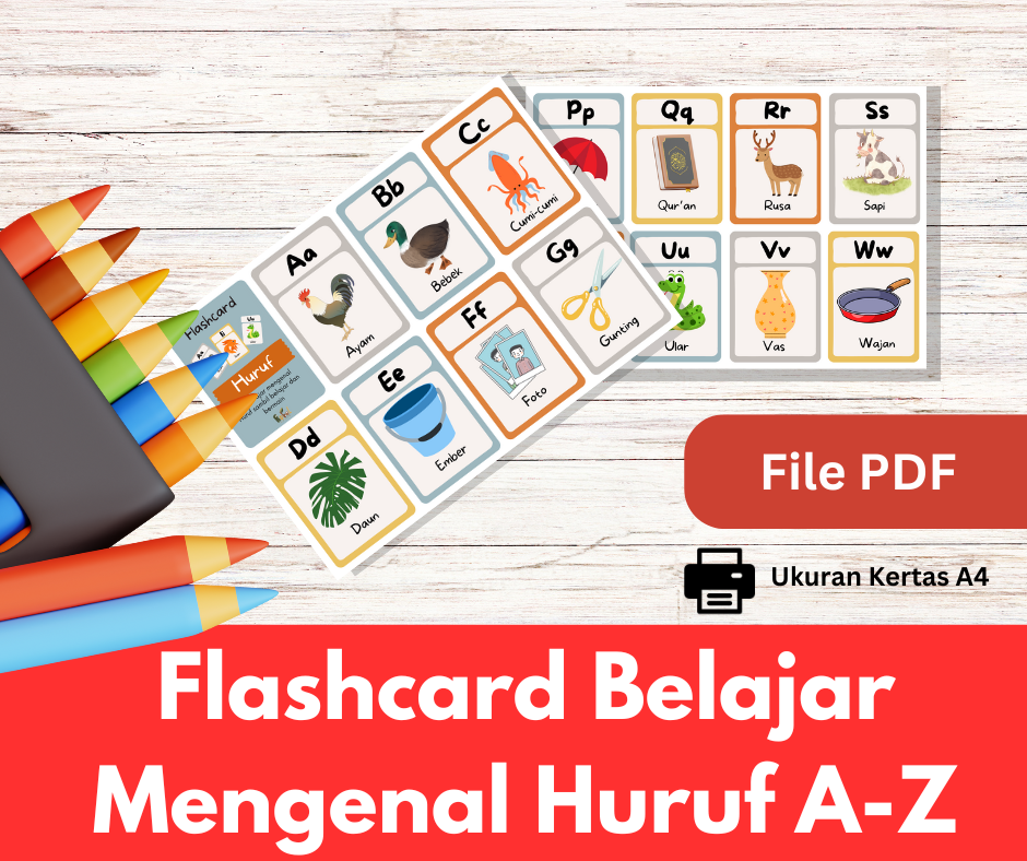 image for Flashcard Belajar Mengenal Huruf bahasa indonesia button