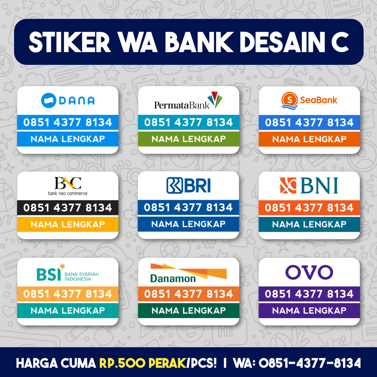 Image for Contoh desain stiker payment desain C