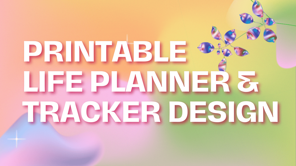 image for Printable Life Planner & Tracker Design button