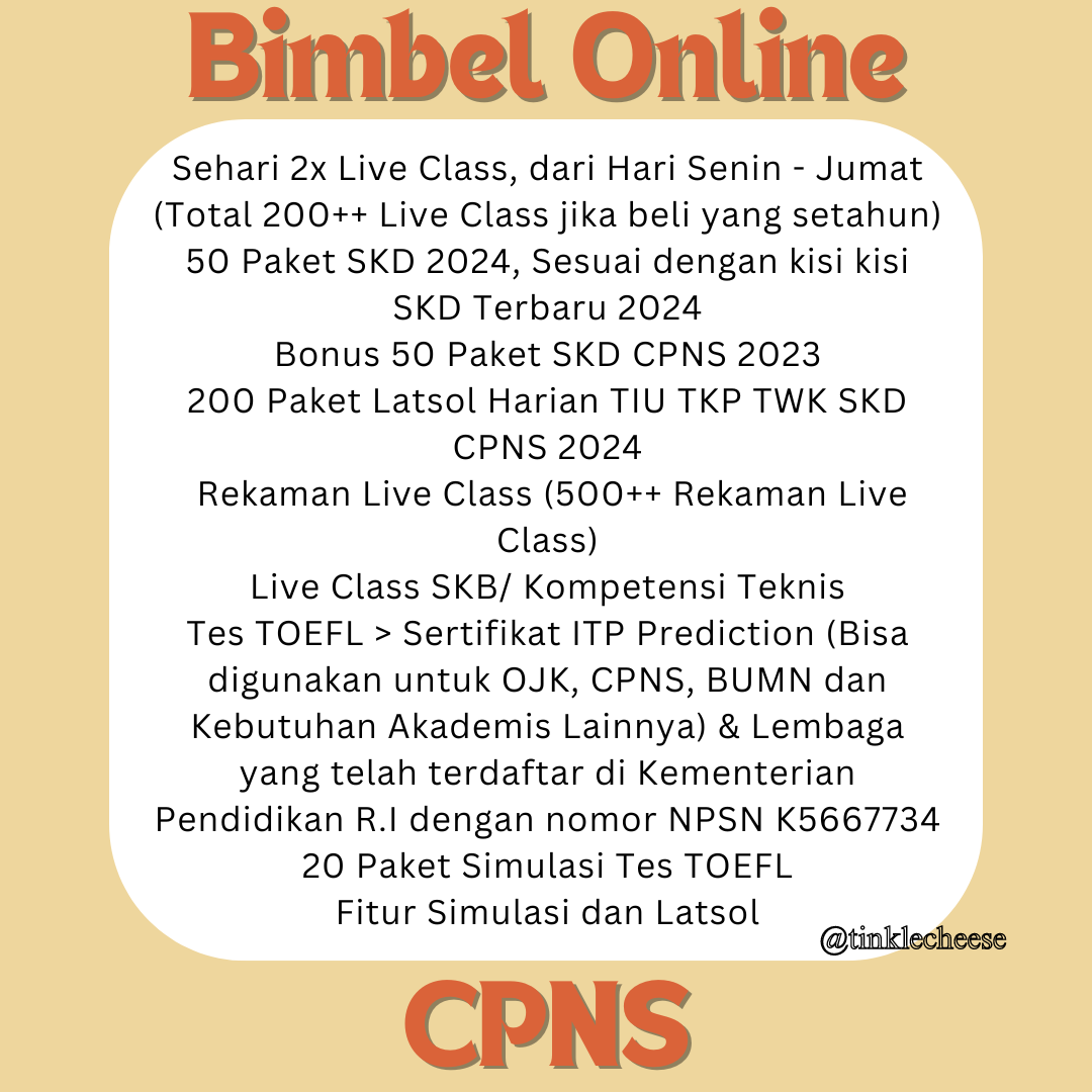 image for Bimbel Online CPNS & TOEFL ITP Prediction Start From 75.000 button
