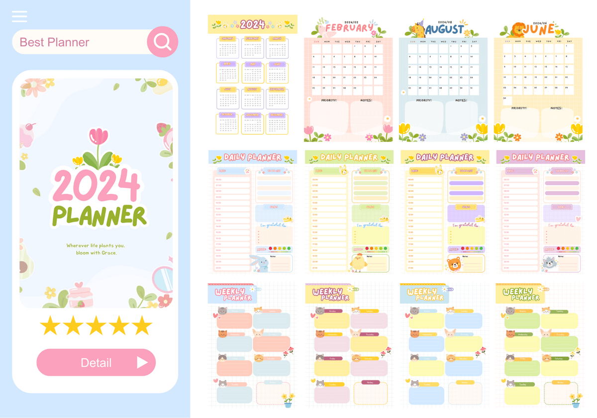 image for Cute Planner 2024 button
