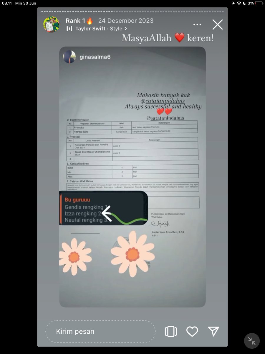 Image for FOTO KORBAN KECANDUAN BELAJAR PAKE "CATATAN INDAH" (GESER GAMBAR/CEK HIGHLIGHT IG CATATANINDAHNS BAGIAN "RANK 1"