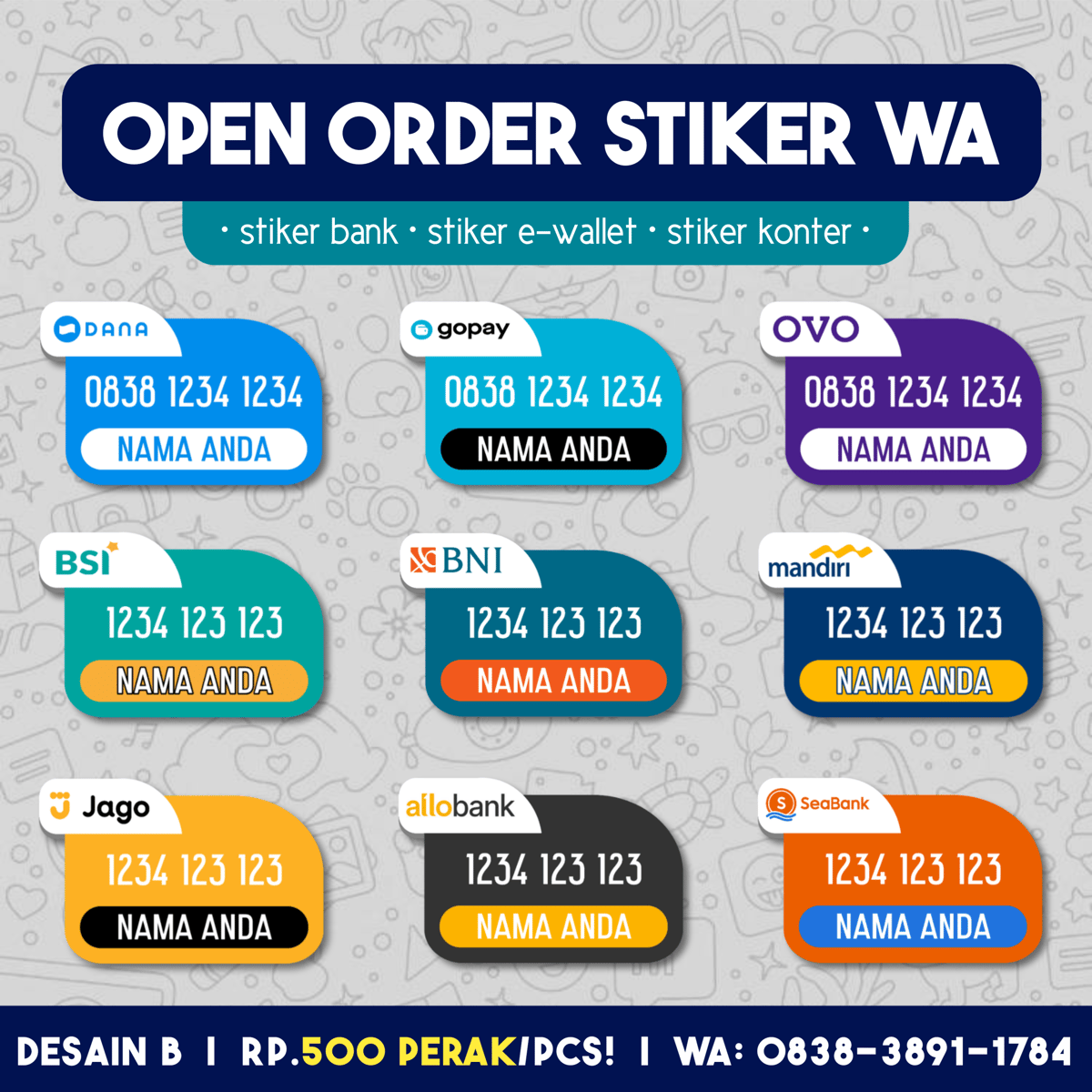 Image for Contoh stiker payment desain B