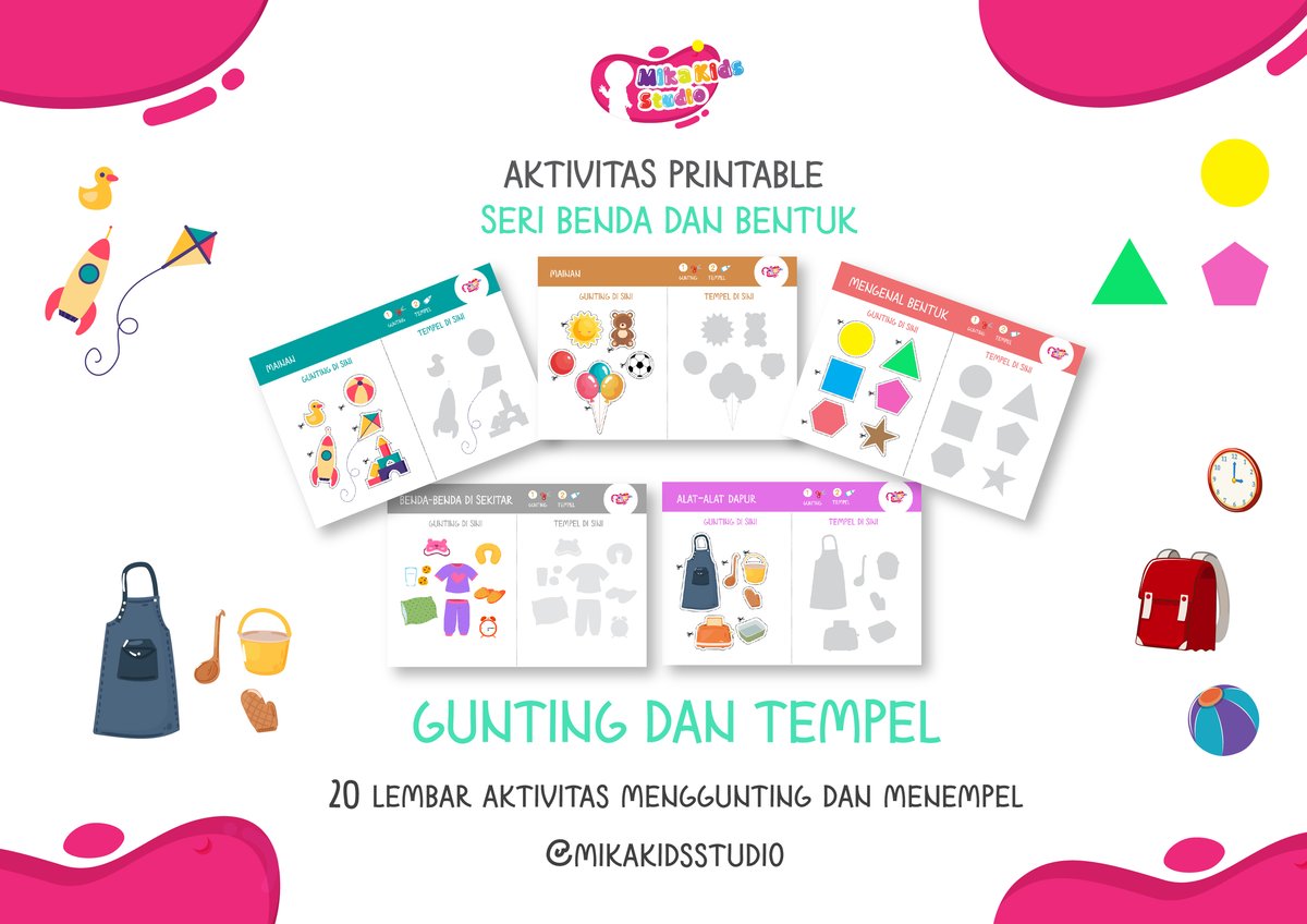 image for Potong dan Tempel (Cut and Paste) Seri Benda dan Bentuk button