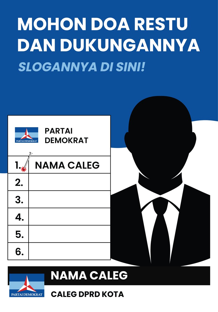 image for Spanduk Caleg Demokrat button