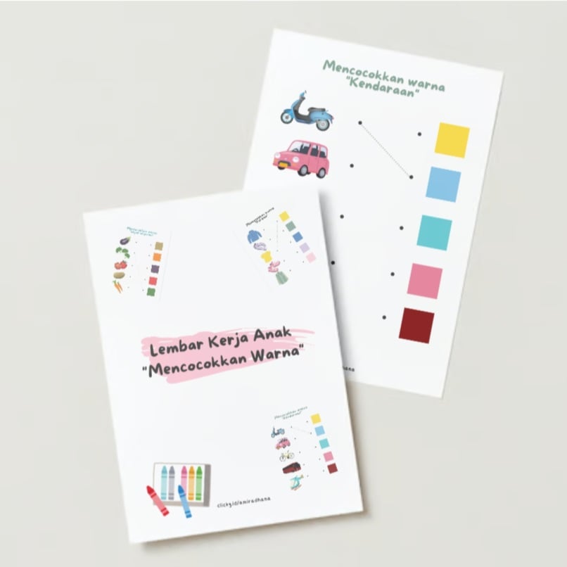 image for FREE Worksheet Mencocokkan Warna button