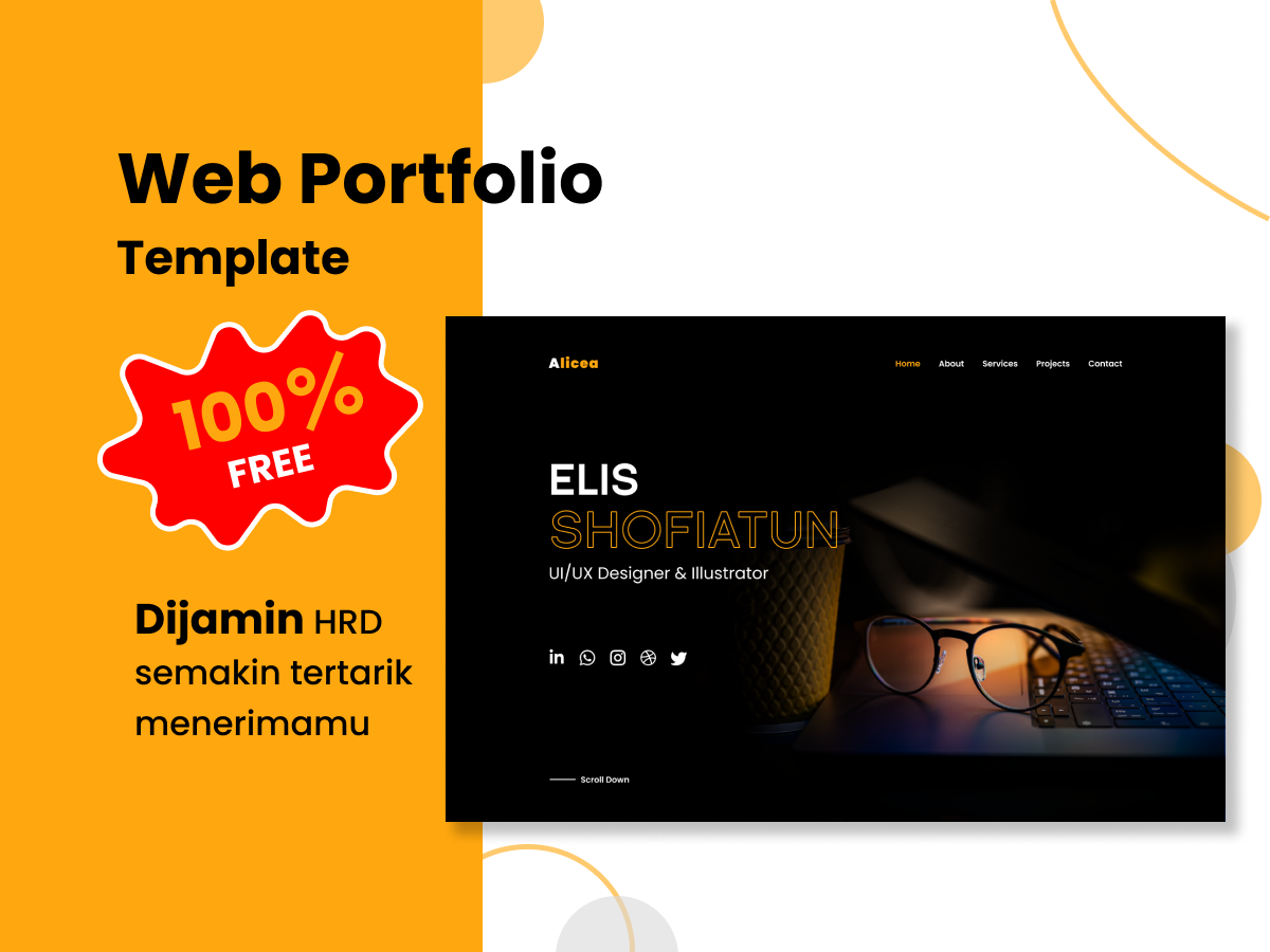 image for [FREE] Portofolio Template button