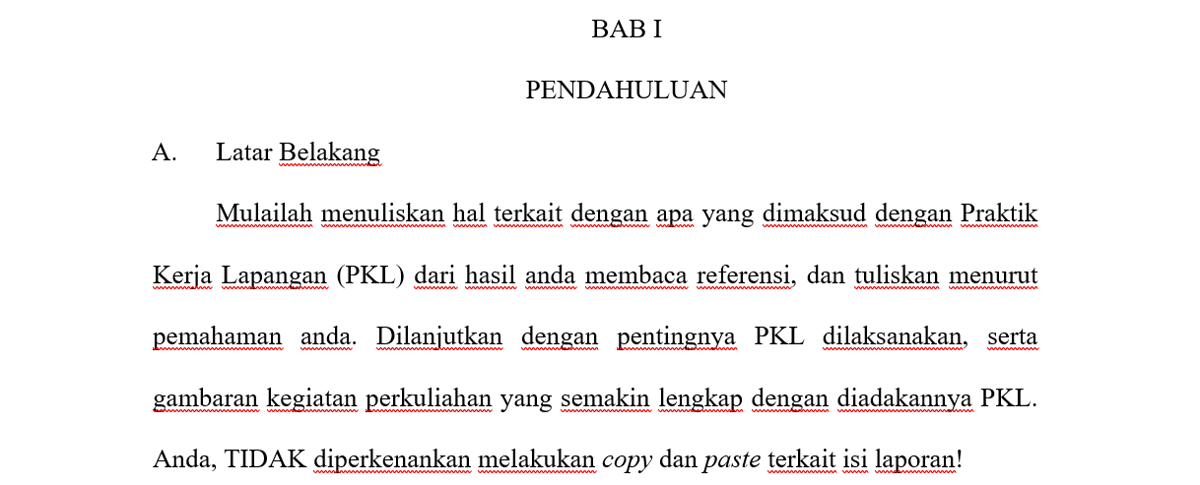 Image 4 for Begini preview template laporan PKL