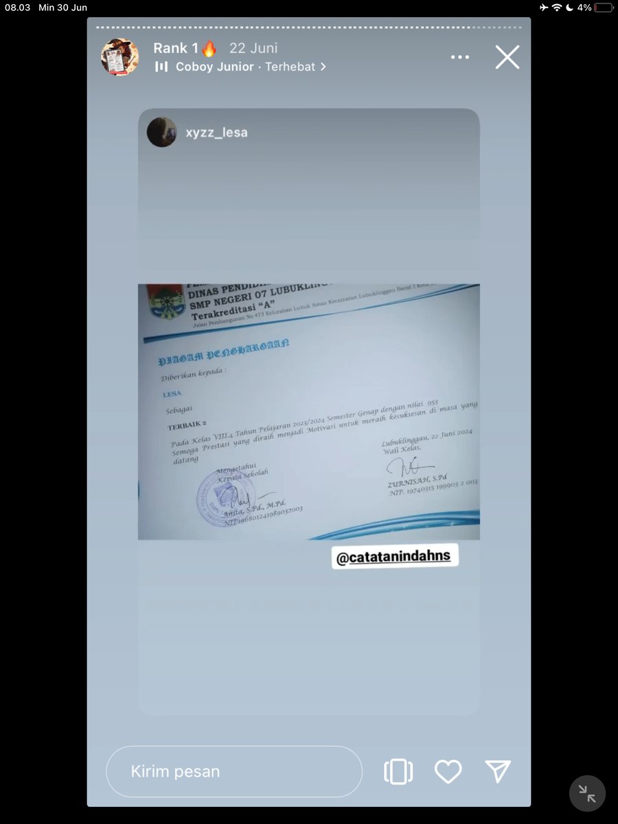 Image for FOTO KORBAN KECANDUAN BELAJAR PAKE "CATATAN INDAH" (GESER GAMBAR/CEK HIGHLIGHT IG CATATANINDAHNS BAGIAN "RANK 1"