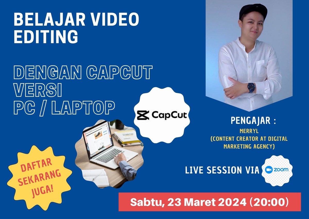 image for Kursus: Belajar Video Editing Capcut Versi PC/Laptop button