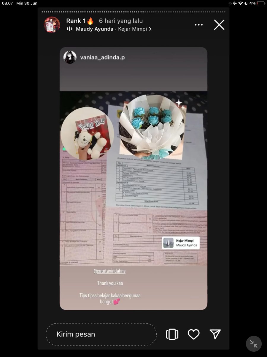 Image for FOTO KORBAN KECANDUAN BELAJAR PAKE "CATATAN INDAH" (GESER GAMBAR/CEK HIGHLIGHT IG CATATANINDAHNS BAGIAN "RANK 1"