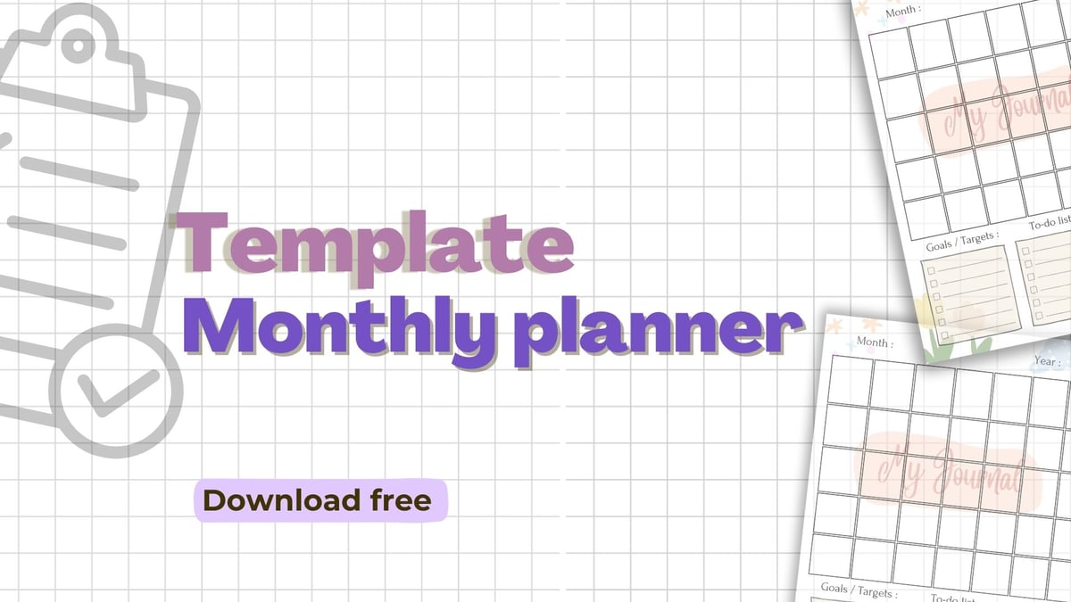 image for Template Monthly Planner button