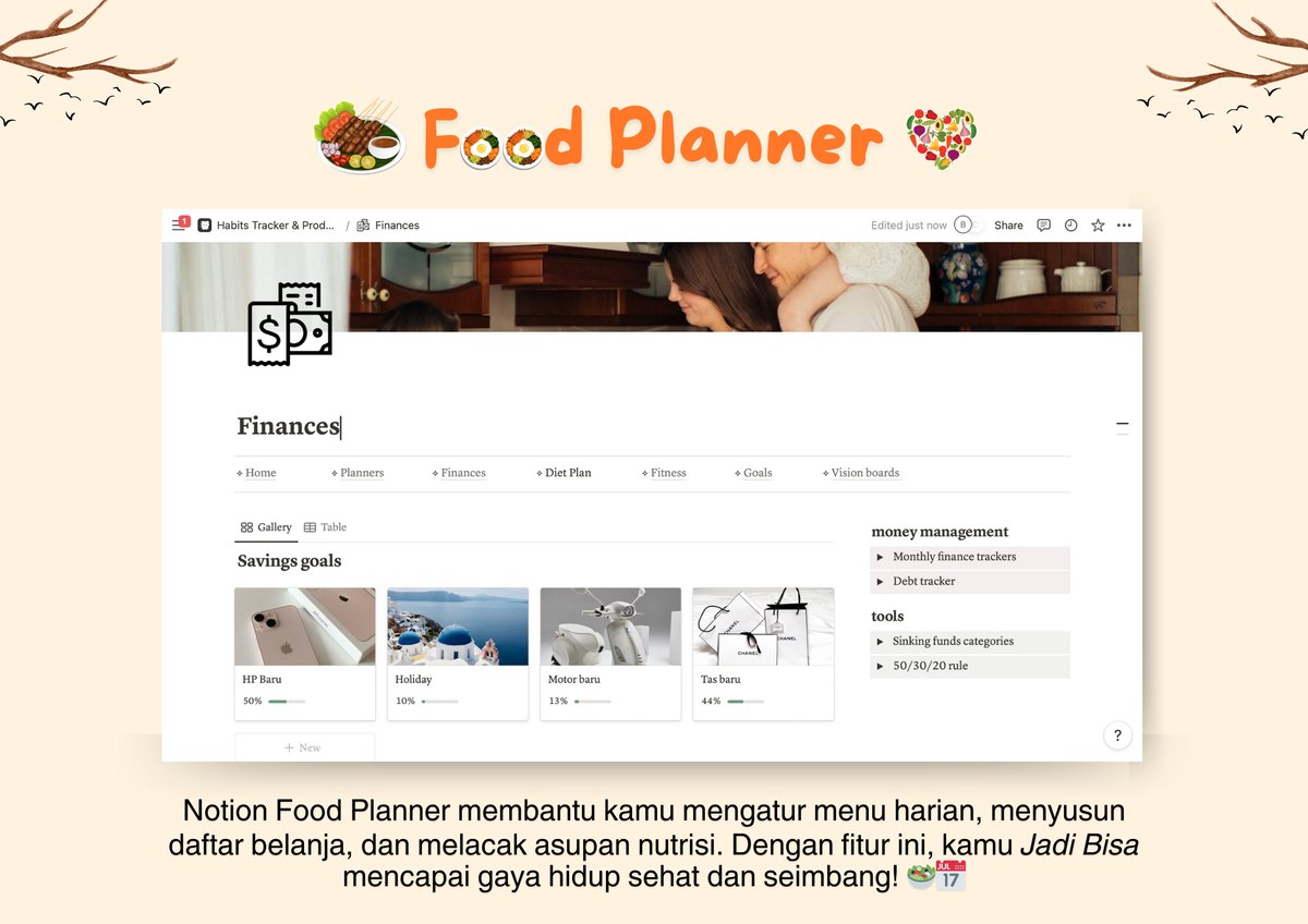 Image for Notion Habits Tracker & Productivity Planner #ProduktifDimanaMana