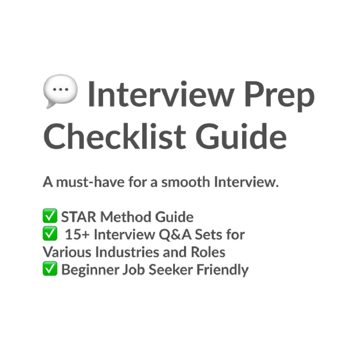 image for Interview Preparation Checklist Guide - Notion button