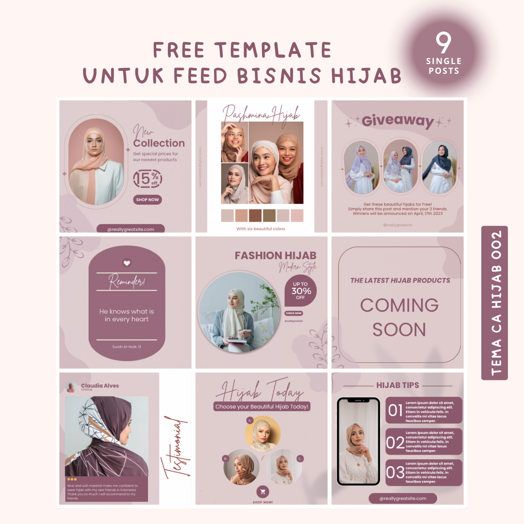 image for Instagram Feed Bisnis Hijab (Tema CA Hijab 002) button