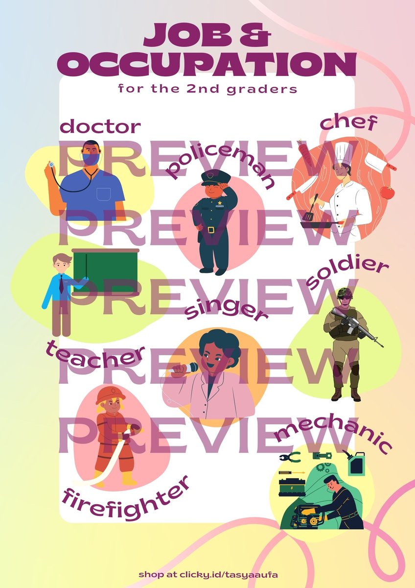 image for Printable A3 Poster Bahasa Inggris Kelas 2 Materi Occupation button