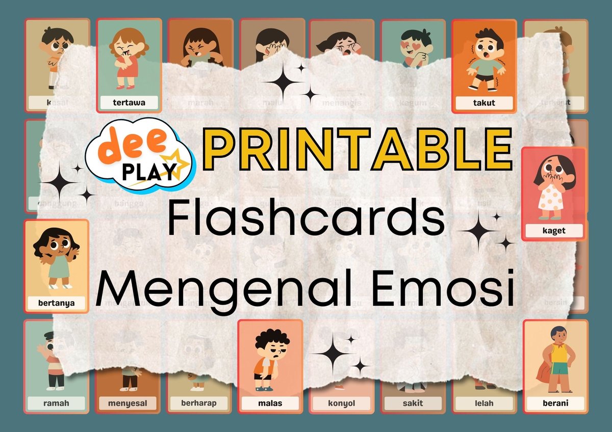 image for Printable Flashcard Mengenal Emosi [32 Ekspresi] button