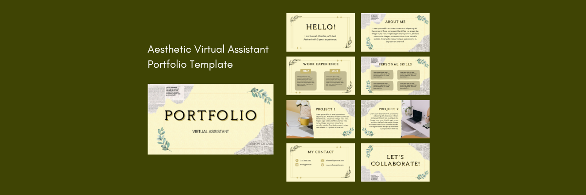 image for [FREE] 3 Virtual Assistant Portfolio Canva Template button