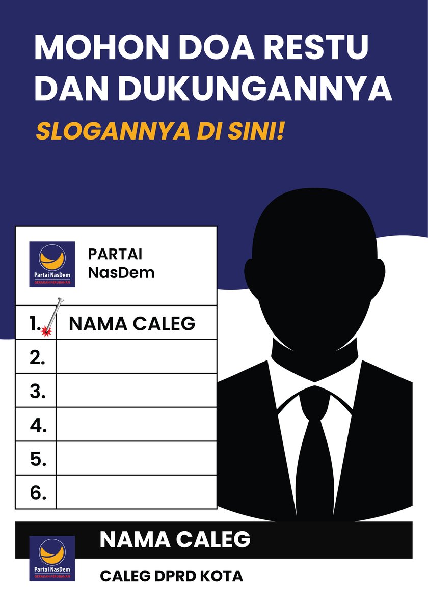 image for Spanduk Caleg NasDem button