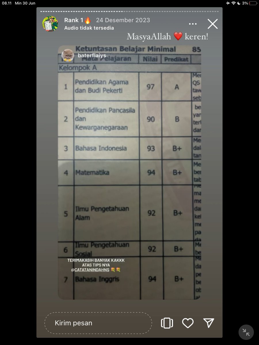 Image for FOTO KORBAN KECANDUAN BELAJAR PAKE "CATATAN INDAH" (GESER GAMBAR/CEK HIGHLIGHT IG CATATANINDAHNS BAGIAN "RANK 1"