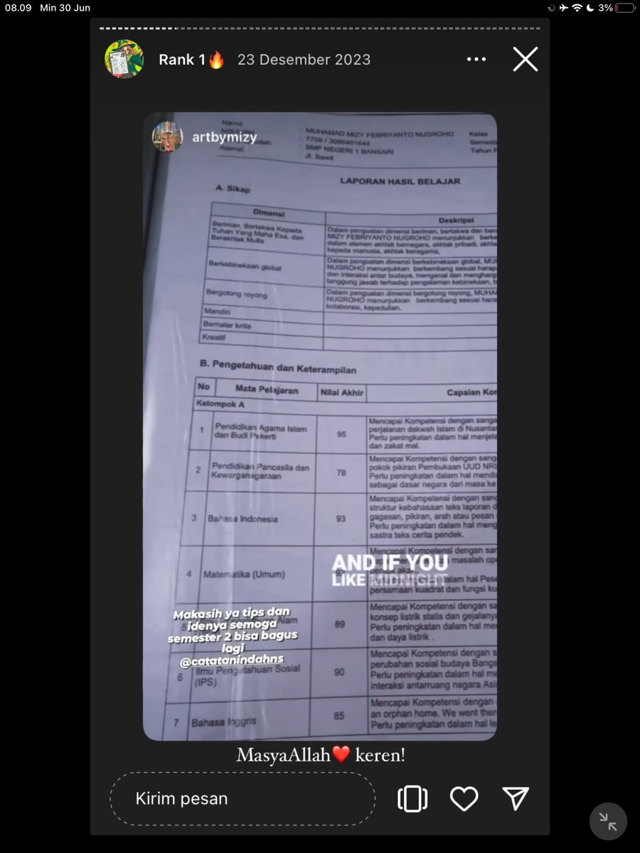 Image for FOTO KORBAN KECANDUAN BELAJAR PAKE "CATATAN INDAH" (GESER GAMBAR/CEK HIGHLIGHT IG CATATANINDAHNS BAGIAN "RANK 1"