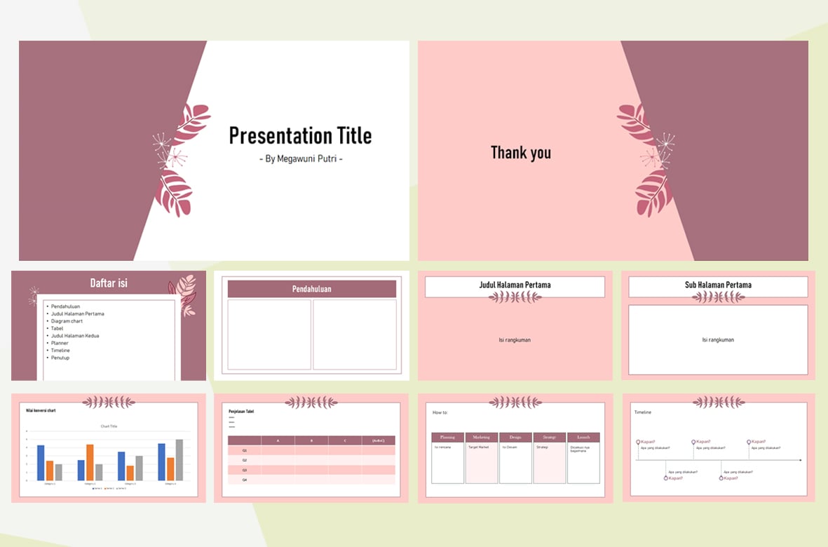 image for [FREE] Template Presentasi Power Point Pink button