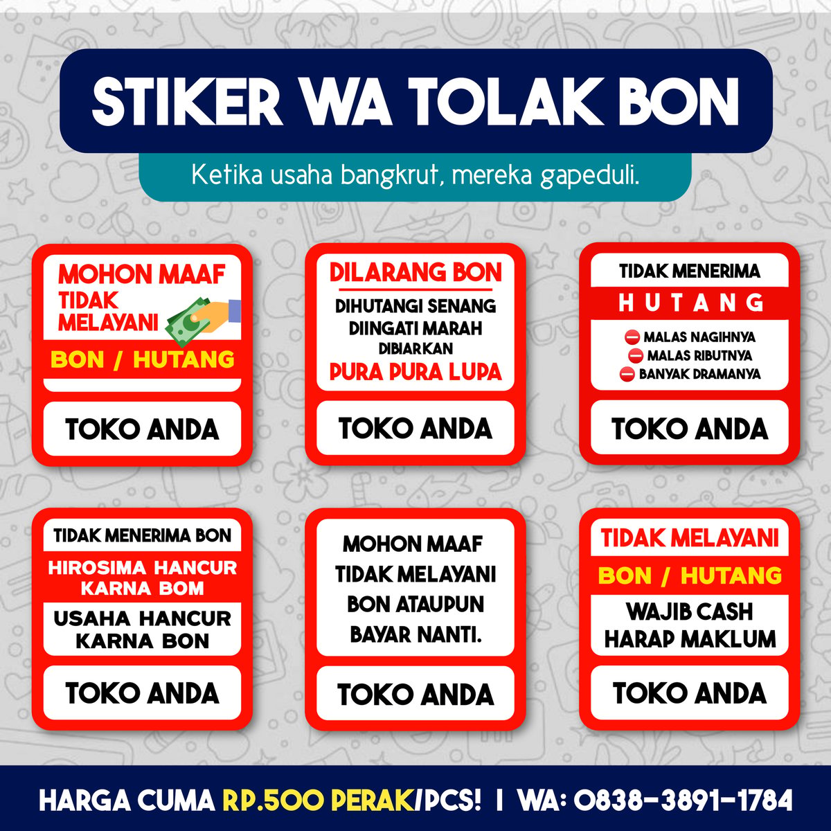 Image for Stiker kata-kata konter