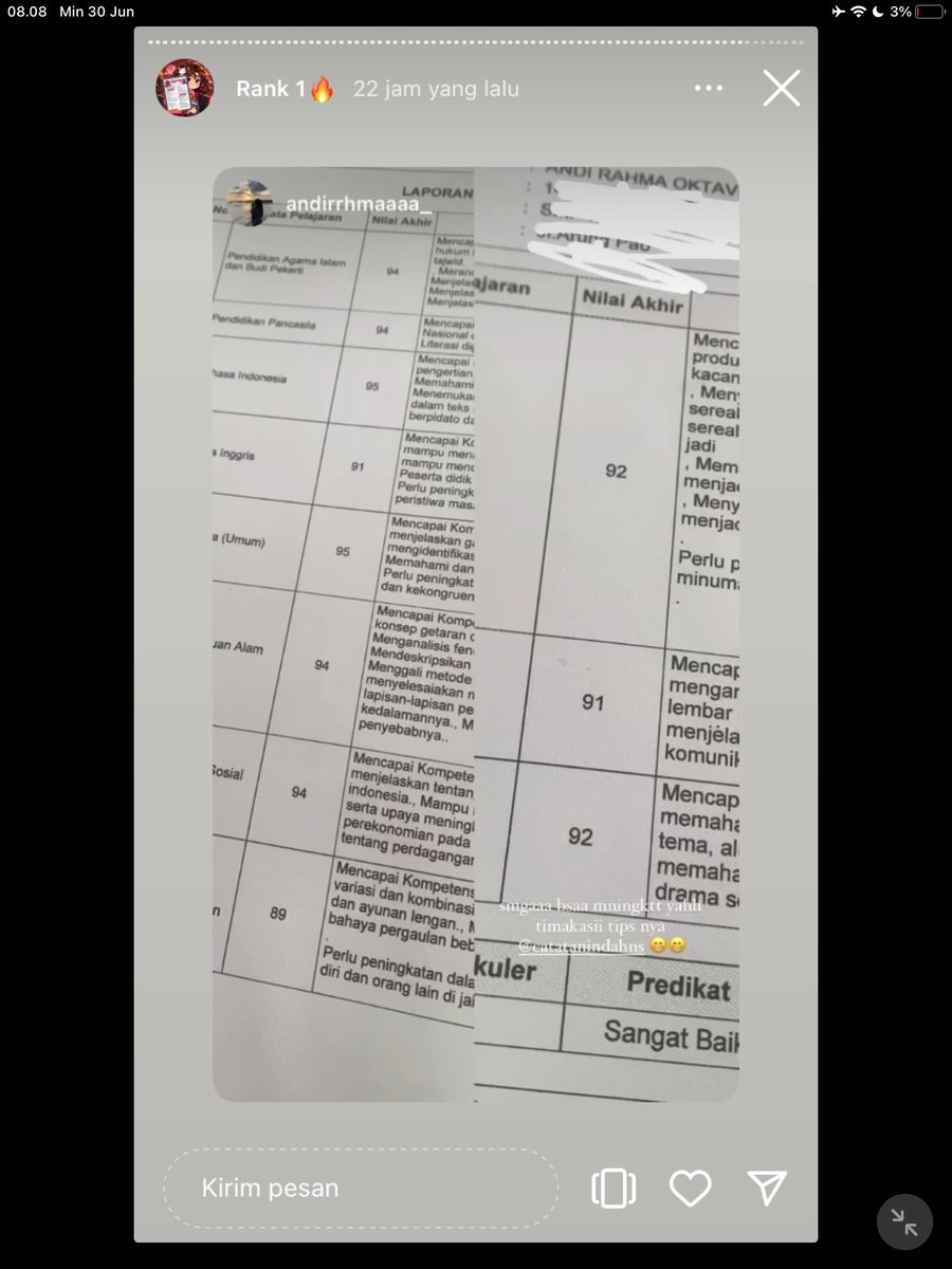 Image for FOTO KORBAN KECANDUAN BELAJAR PAKE "CATATAN INDAH" (GESER GAMBAR/CEK HIGHLIGHT IG CATATANINDAHNS BAGIAN "RANK 1"