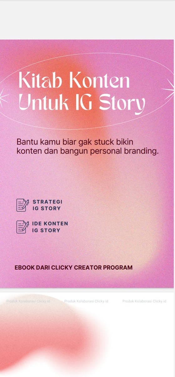 image for Ebook Sukses dengan IG Story button