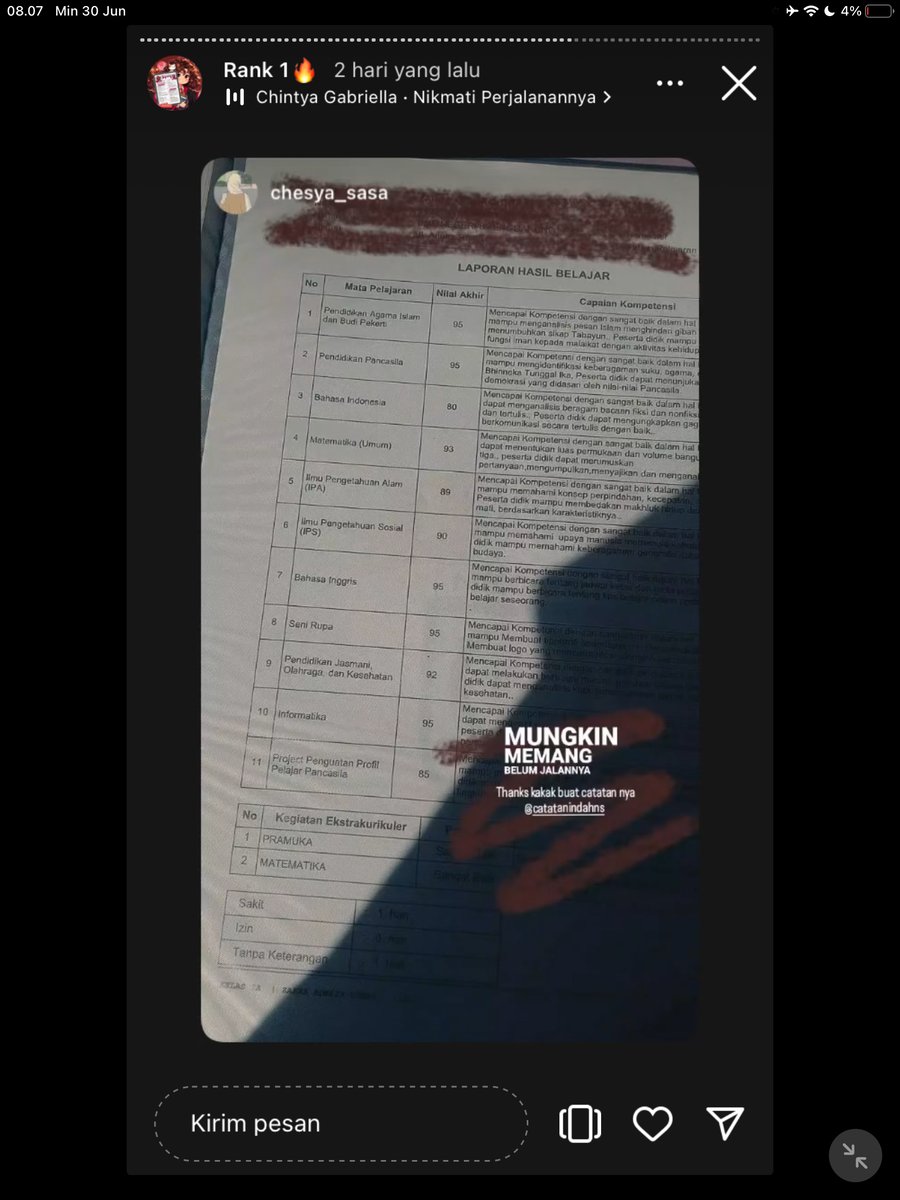 Image for FOTO KORBAN KECANDUAN BELAJAR PAKE "CATATAN INDAH" (GESER GAMBAR/CEK HIGHLIGHT IG CATATANINDAHNS BAGIAN "RANK 1"