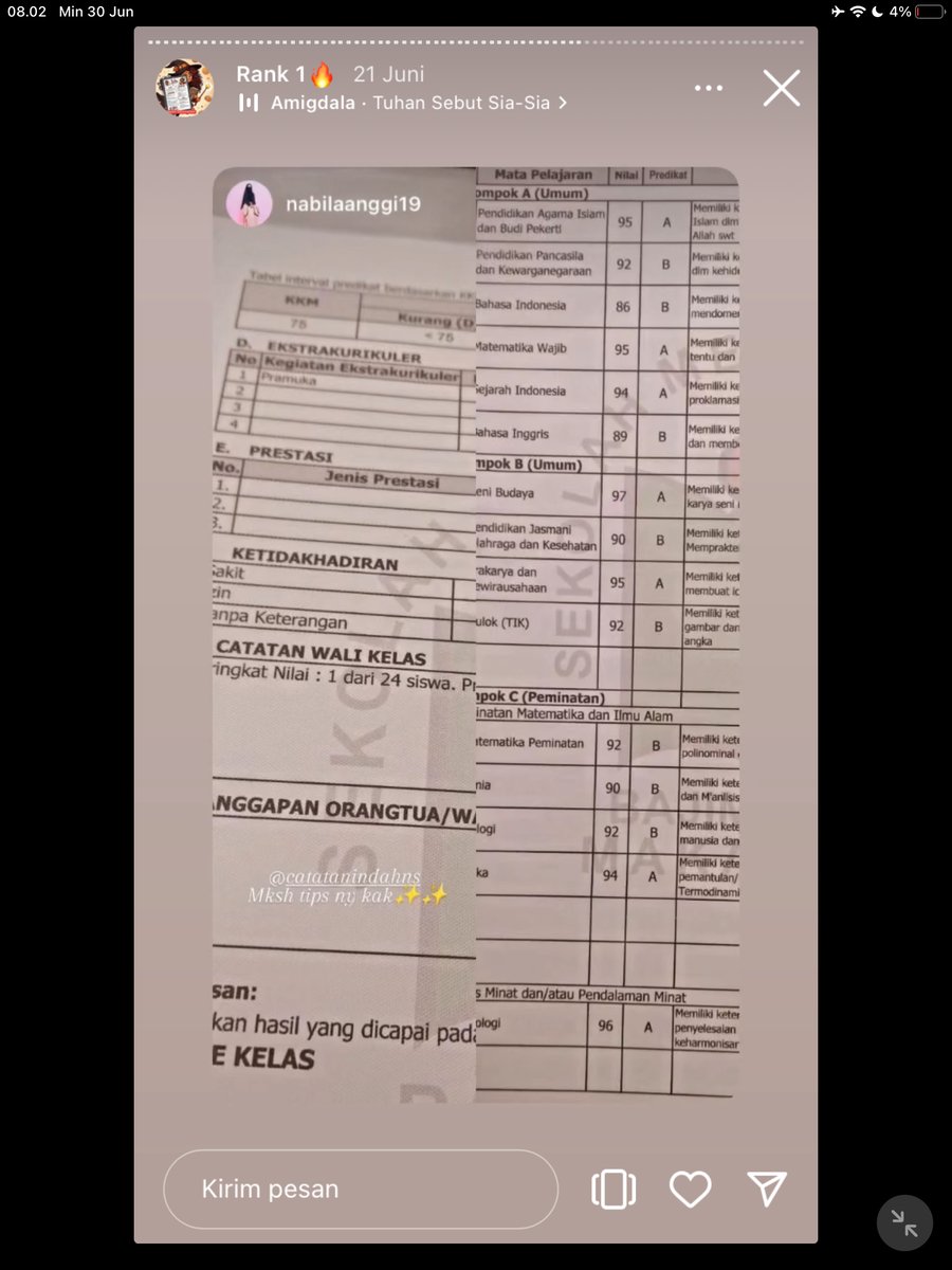 Image for FOTO KORBAN KECANDUAN BELAJAR PAKE "CATATAN INDAH" (GESER GAMBAR/CEK HIGHLIGHT IG CATATANINDAHNS BAGIAN "RANK 1"