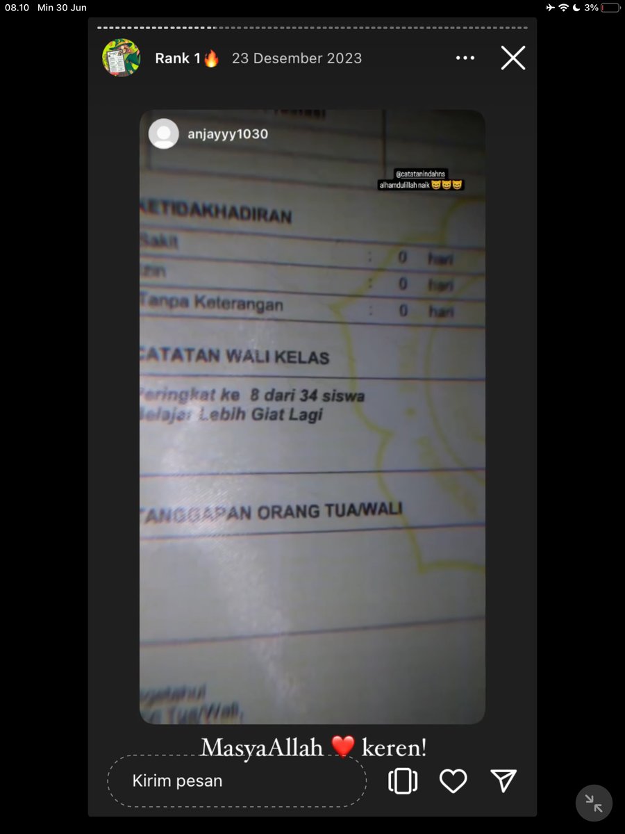 Image for FOTO KORBAN KECANDUAN BELAJAR PAKE "CATATAN INDAH" (GESER GAMBAR/CEK HIGHLIGHT IG CATATANINDAHNS BAGIAN "RANK 1"