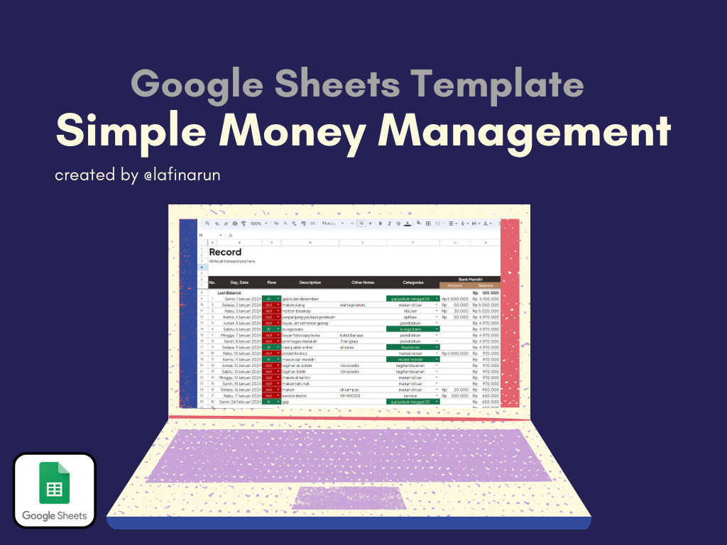 image for Simple Money Managemet - Google Sheets Template button