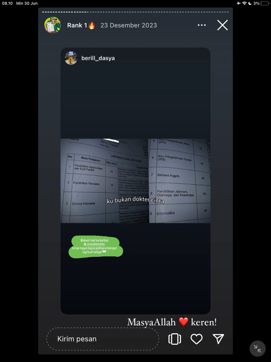 Image for FOTO KORBAN KECANDUAN BELAJAR PAKE "CATATAN INDAH" (GESER GAMBAR/CEK HIGHLIGHT IG CATATANINDAHNS BAGIAN "RANK 1"