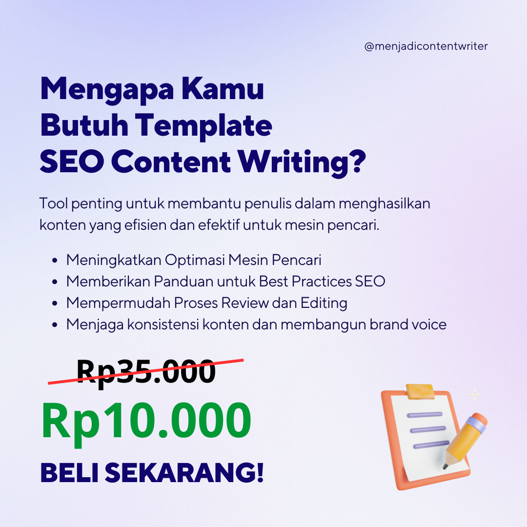 Highlight image for [Only 10K] Template SEO Content Writing 📋